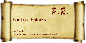Panics Rebeka névjegykártya